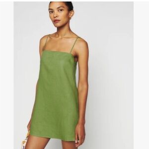 NWT Reformation Aubree linen mini dress